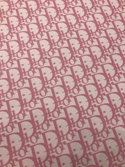 Pink Dior Leather Fabric for shoe custom and bag by yard
