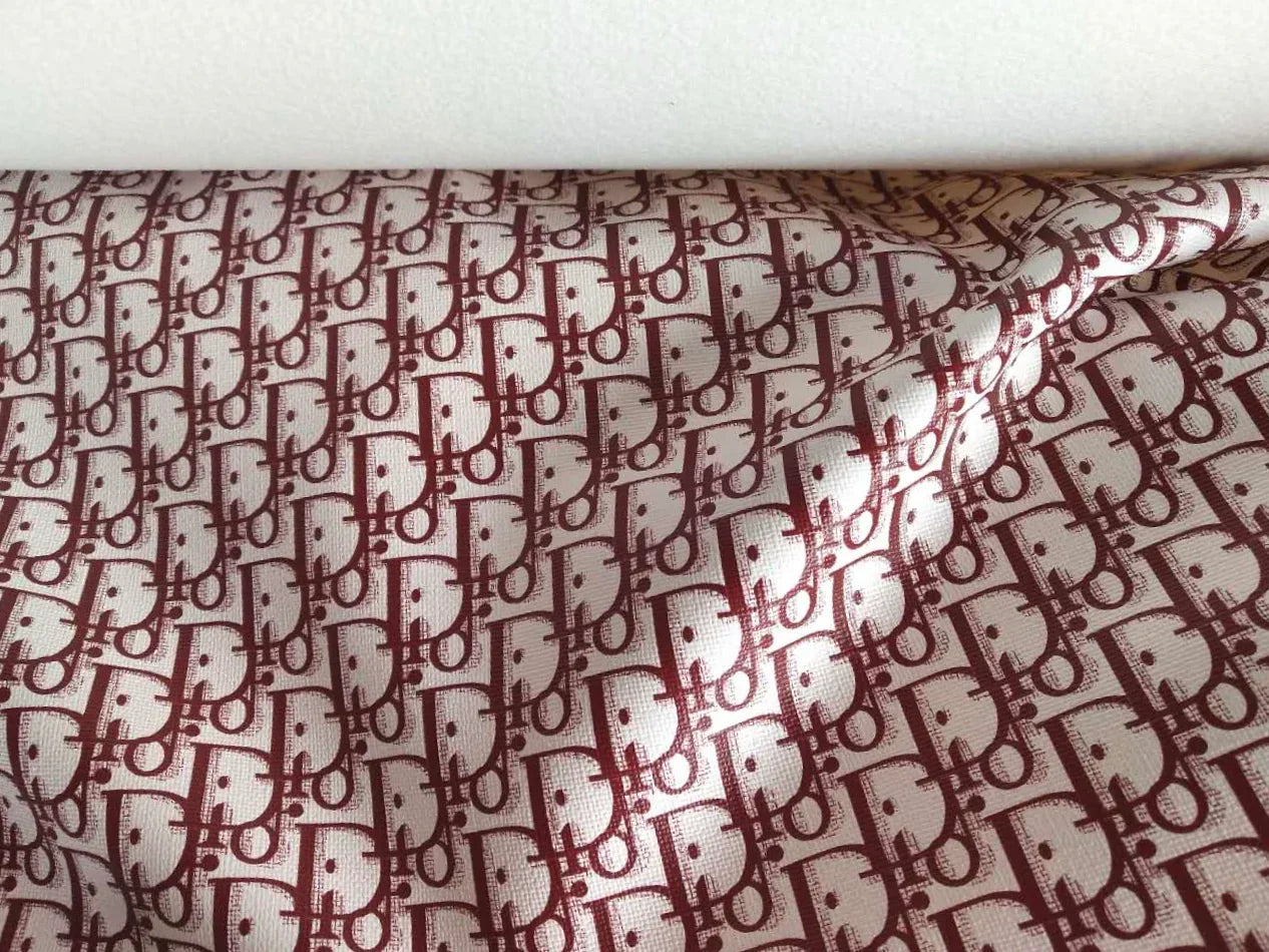 Classic Red Dior Custom Fabric Leather by Yard for Shoe Custom