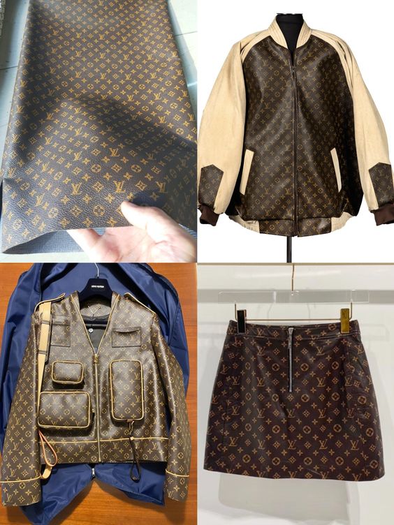 Classic LV vinyl crafting leather fabric for bag