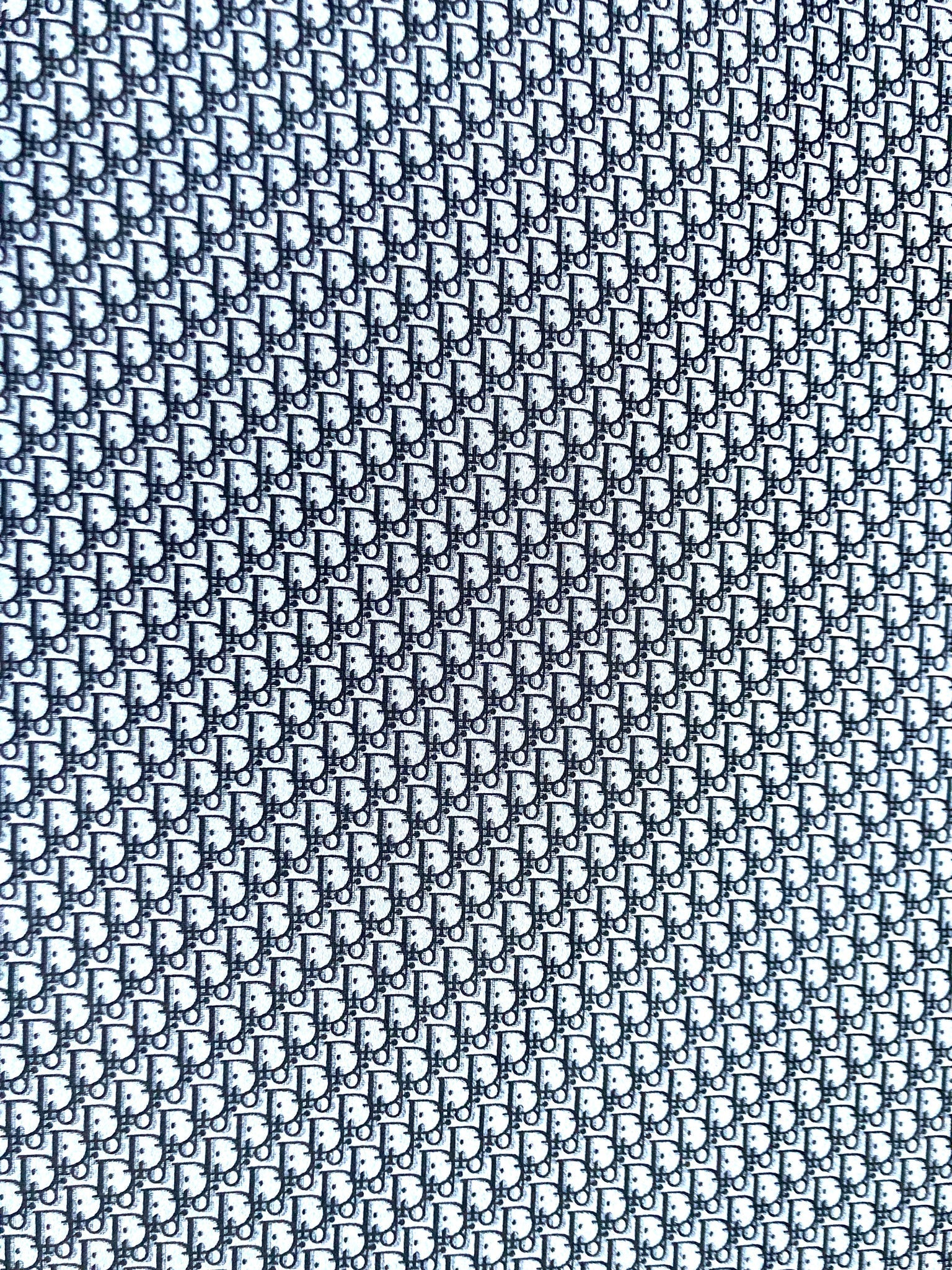 Classic Black Dior Vinyl Leather Fabric for Custom Sneakers DIY Project Sewing