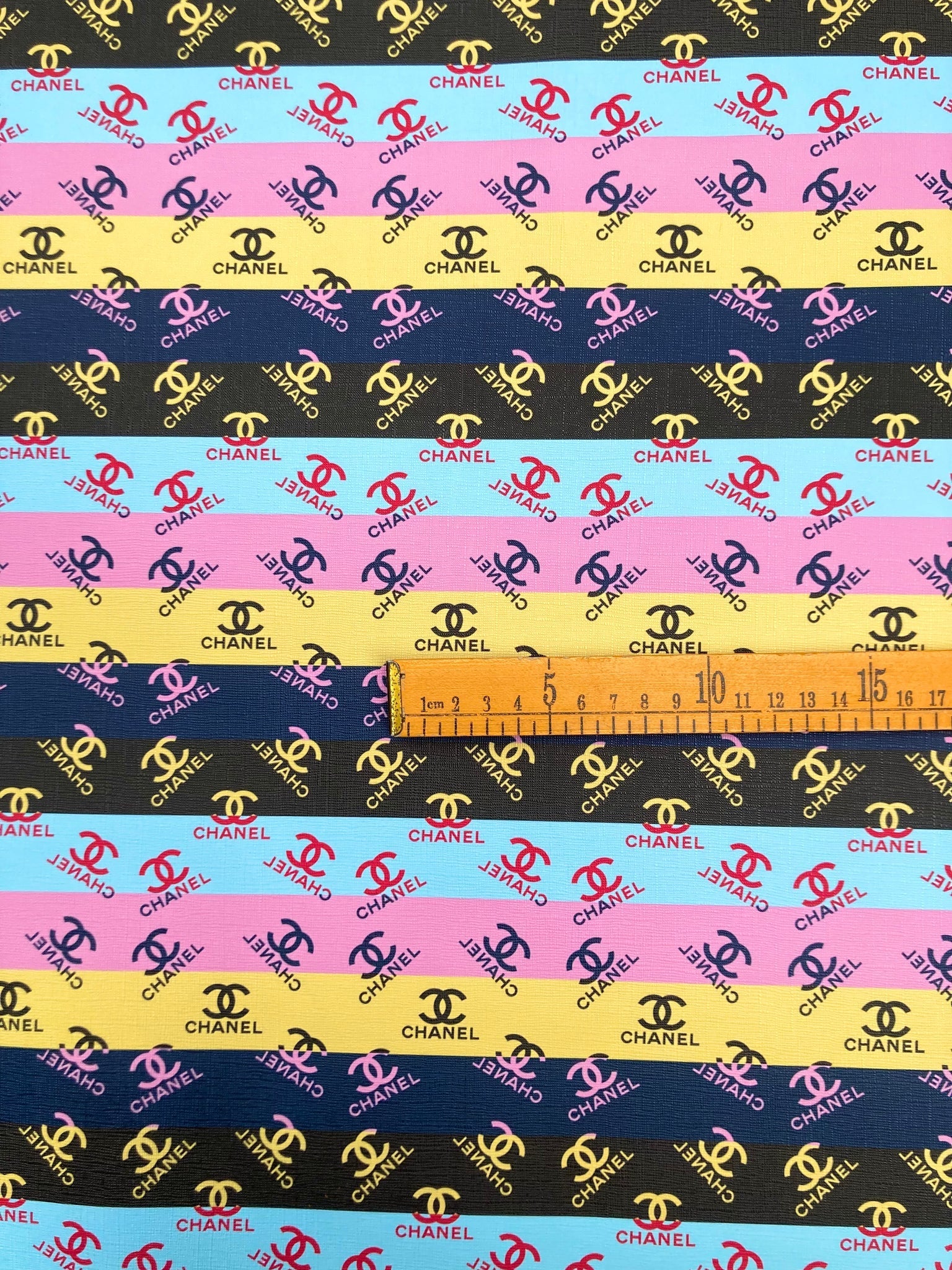 Desinger Leather Custom Stripe Chanel Handmade Vinyl for DIY Sneakers Upholstery