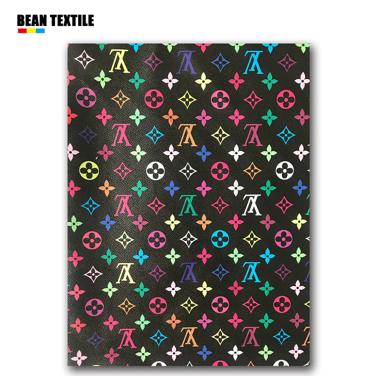 LV rainbow vinyl craft leather fabric online