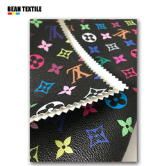 LV rainbow vinyl craft leather fabric online