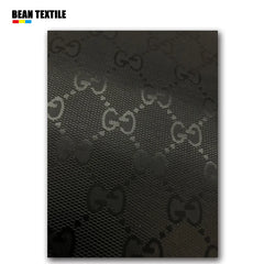 GG Black Gucci Vinyl Leather fabric for Bag