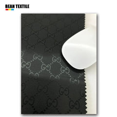 GG Black Gucci Vinyl Leather fabric for Bag