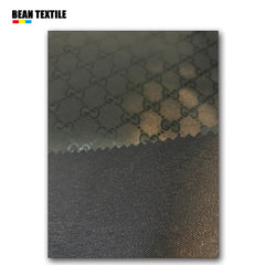 GG Black Gucci Vinyl Leather fabric for Bag