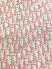 Hot Sale Pink Dior Leather Fabric for Sneaker Shoe Custom by Yard