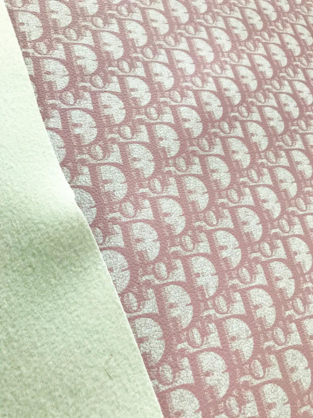 Hot Sale Pink Dior Leather Fabric for Sneaker Shoe Custom by Yard
