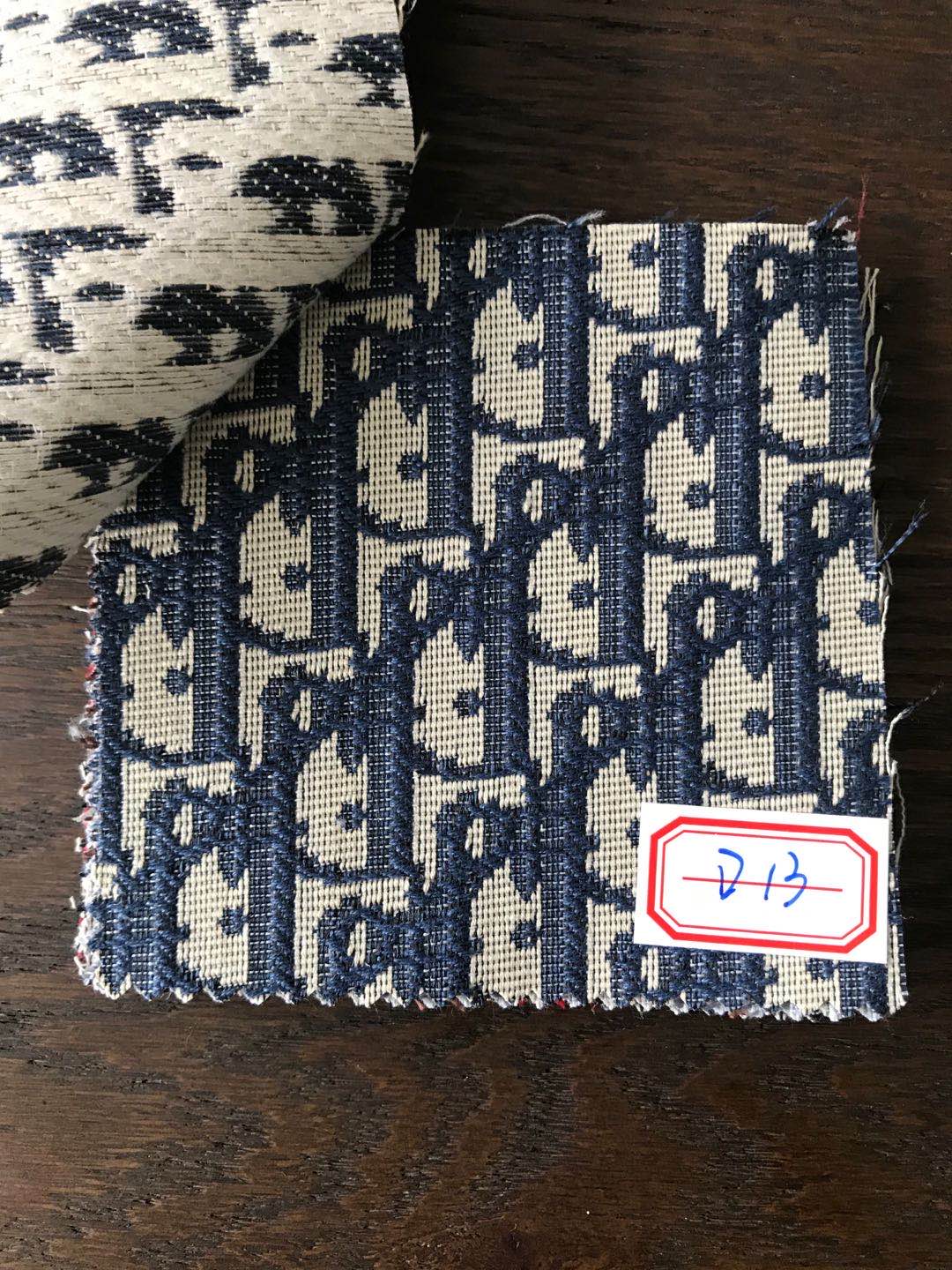 クラシックなディオール生地ジャカードデザイナー、靴カスタムとバッグ生地、ヤード単位で販売