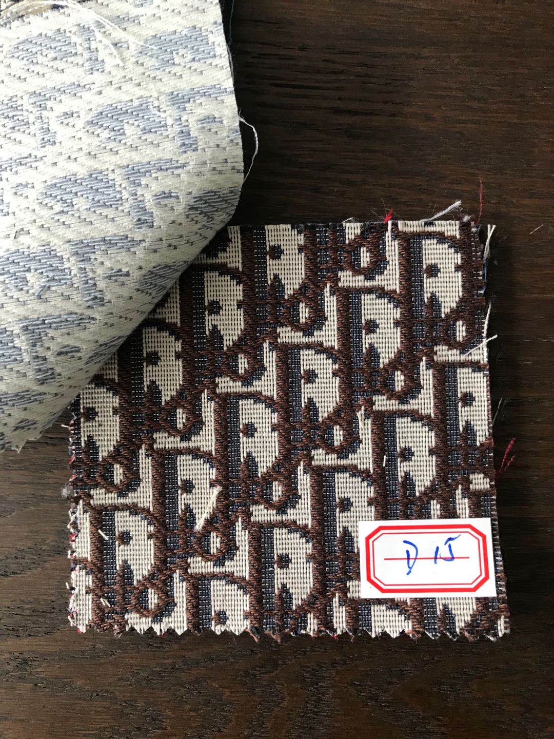 クラシックなディオール生地ジャカードデザイナー、靴カスタムとバッグ生地、ヤード単位で販売
