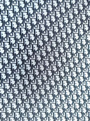 Classic Black Dior Vinyl Leather Fabric for Custom Sneakers DIY Project Sewing