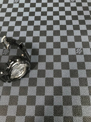 Classic Black Damier Check LV Leather Fabric for Shoe Custom