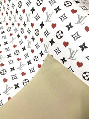 Trending LV Heart Leather Fabric for Bag