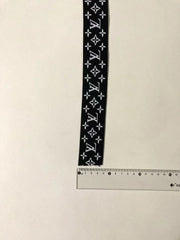 Black and White LV Elastic Straps