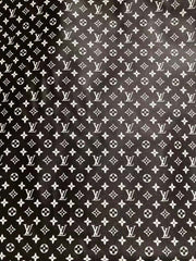 Classic Black White LV Monogram Leather for Custom Sneakers