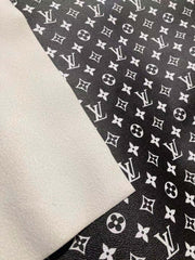 Classic Black White LV Monogram Leather for Custom Sneakers