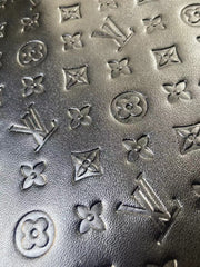 Napa Leather LV Small Letter Black Embossed For Upholstery Furniture Custom Sneaker