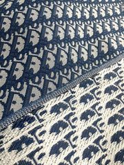Navy Blue Dior Fabric for Custom Sneaker Bag