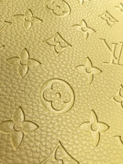 Light Yellow Embossed LV Leather for Custom Sneakers Upholstery
