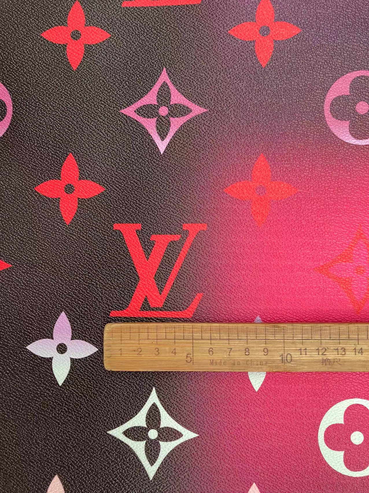 Black Colorful Lv By the Pool Leather Vinyl for Custom