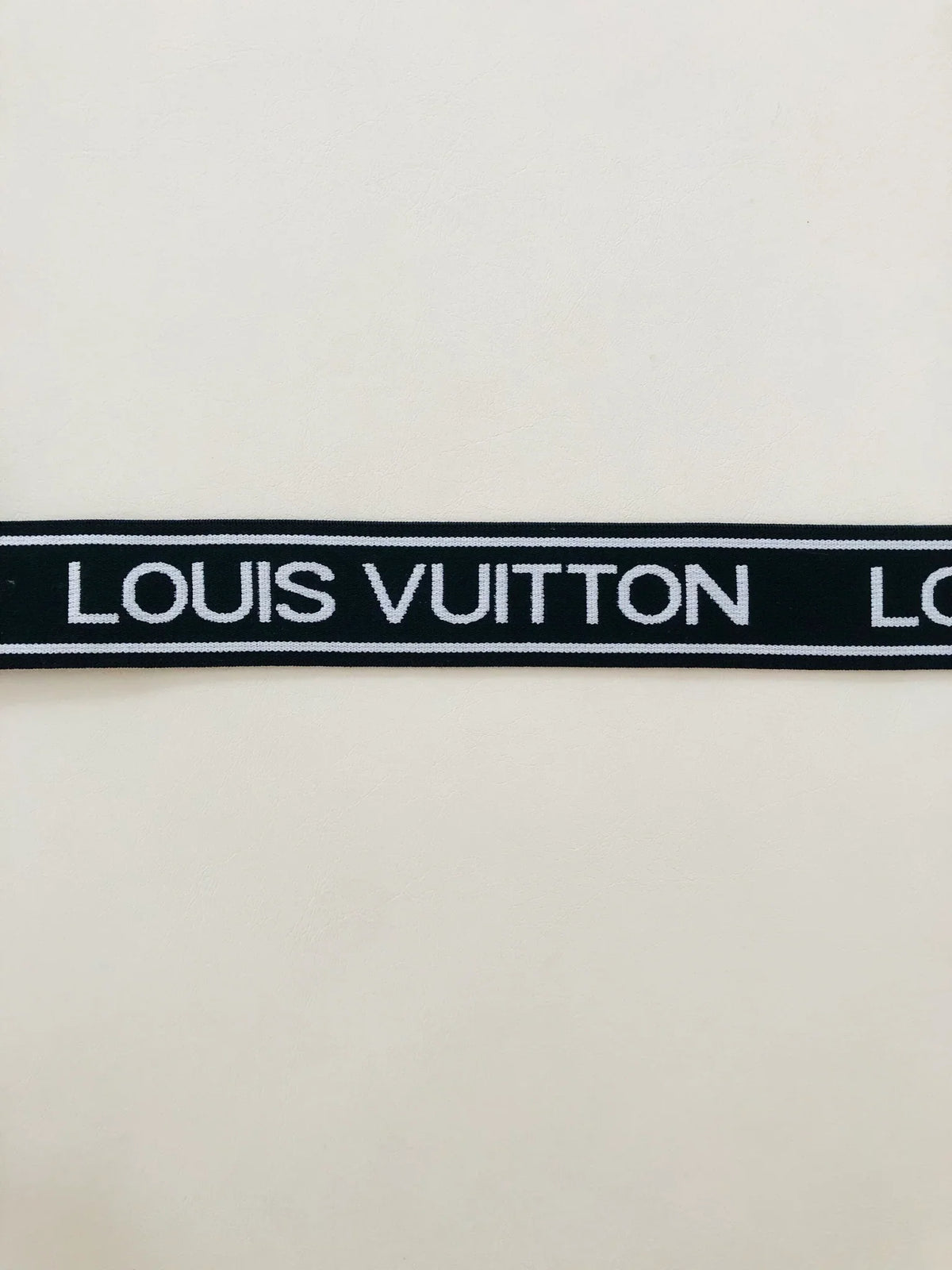 Black White LV Letter Elastic Band Straps