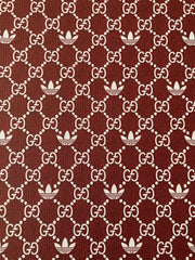 Gucci Adidas Vinyl Leather Fabric for Custom Handcraft