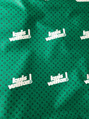 Green LV White Letter Customize Leather for Bag