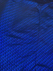 Handcrafts Blue Shiny Dior Fabric for Custom Sneakers