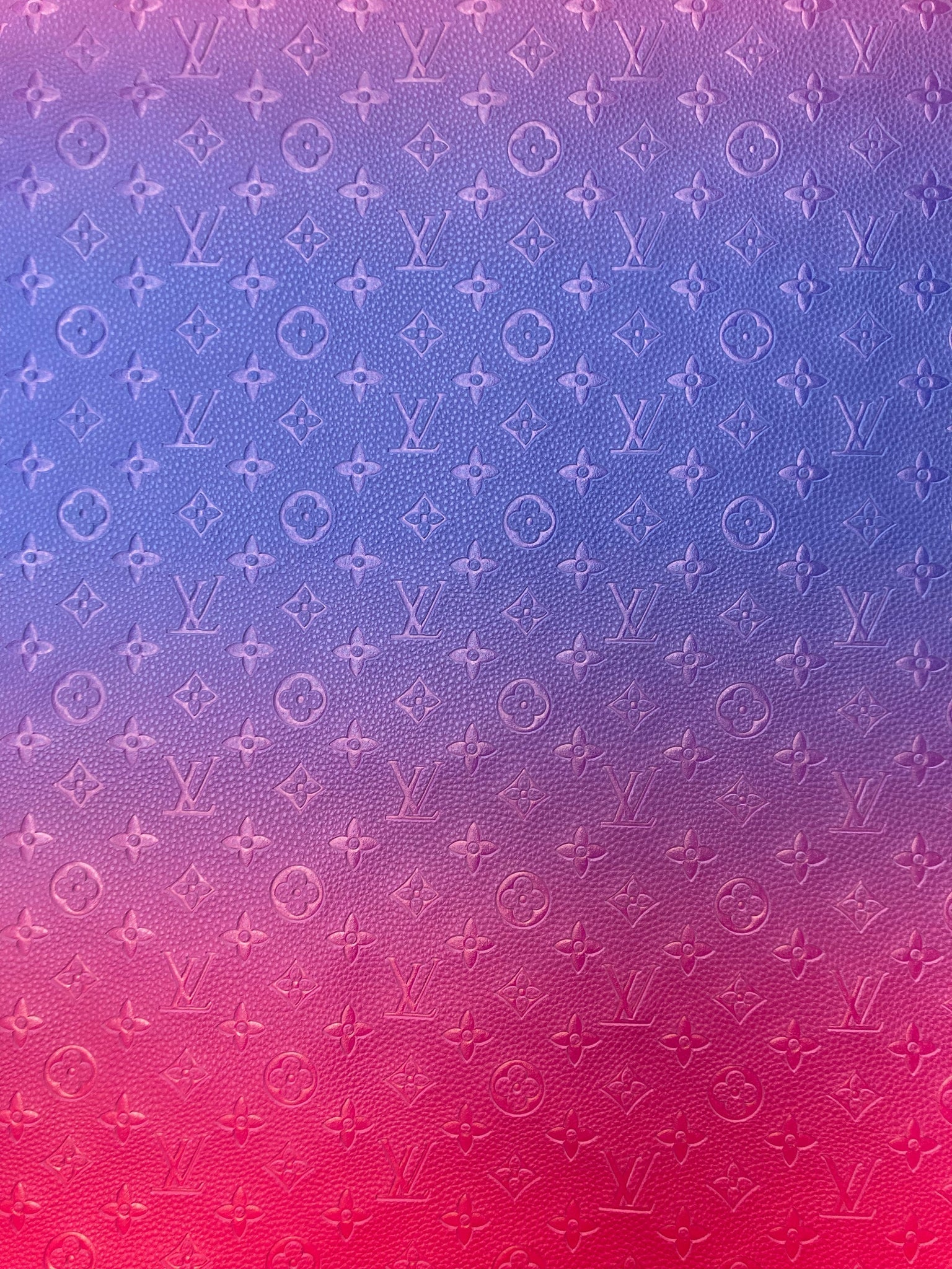 Handmade Crafting Vinyl Ombré LV Leather for Upholstery