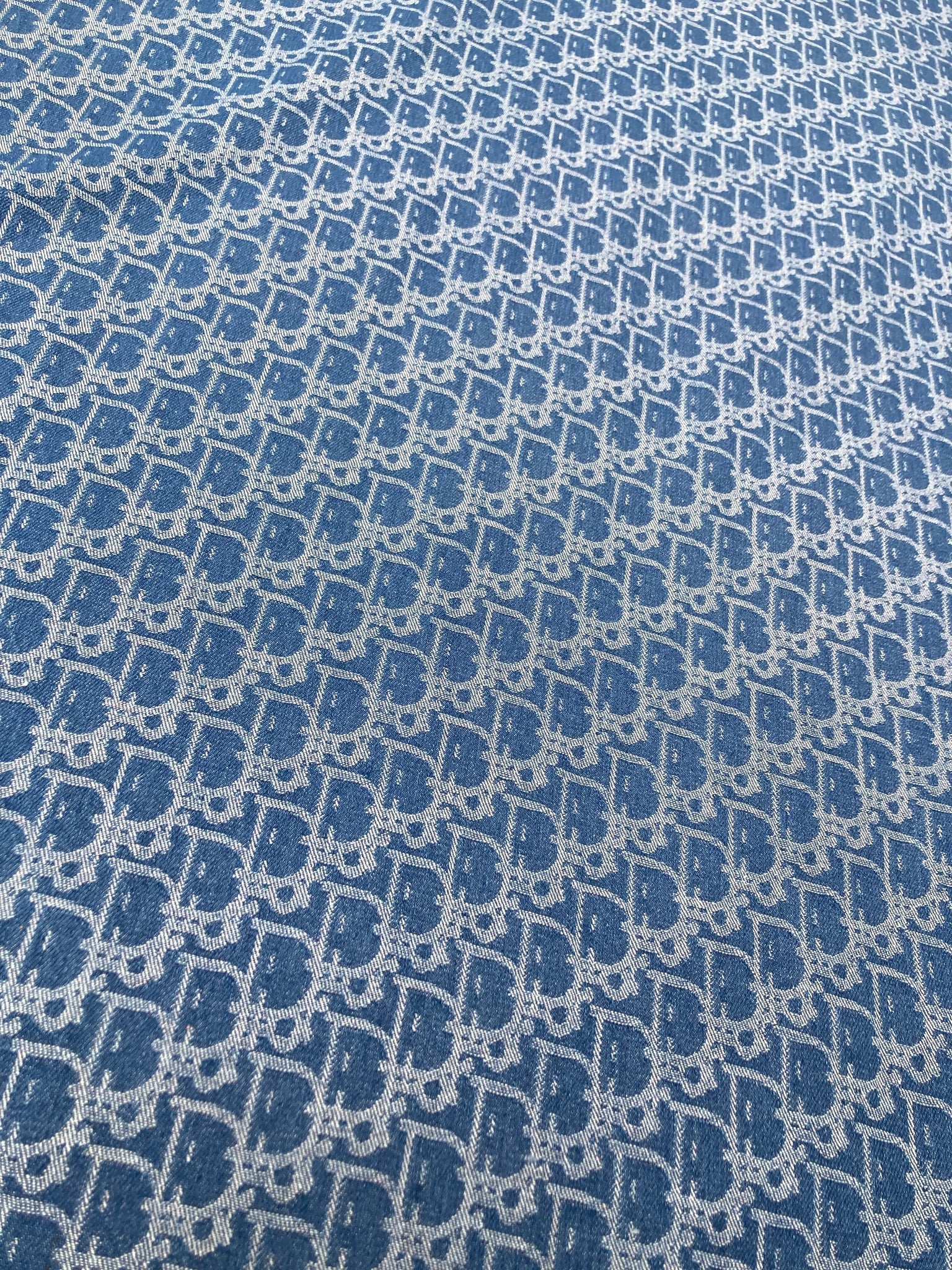 Handmade Denim Dior Fabric for Custom DIY Sold by Yard