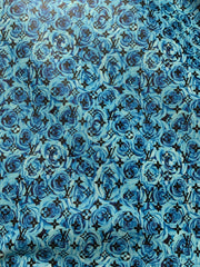 Blue Rose LV Leather Fabric for Custom Handmade Fabric