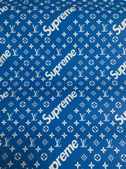 Blue Sup Leather Fabric for Fashion Custom